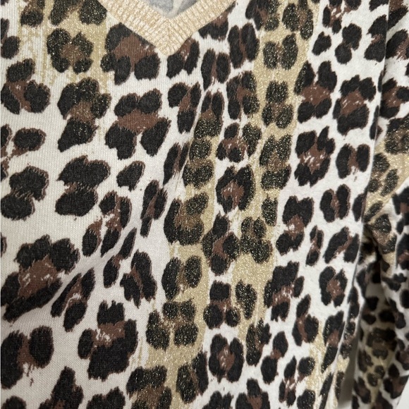 Brand Bazar Rare V-Neck Sweater in Black and Brown cheetah - Picture 4 of 9